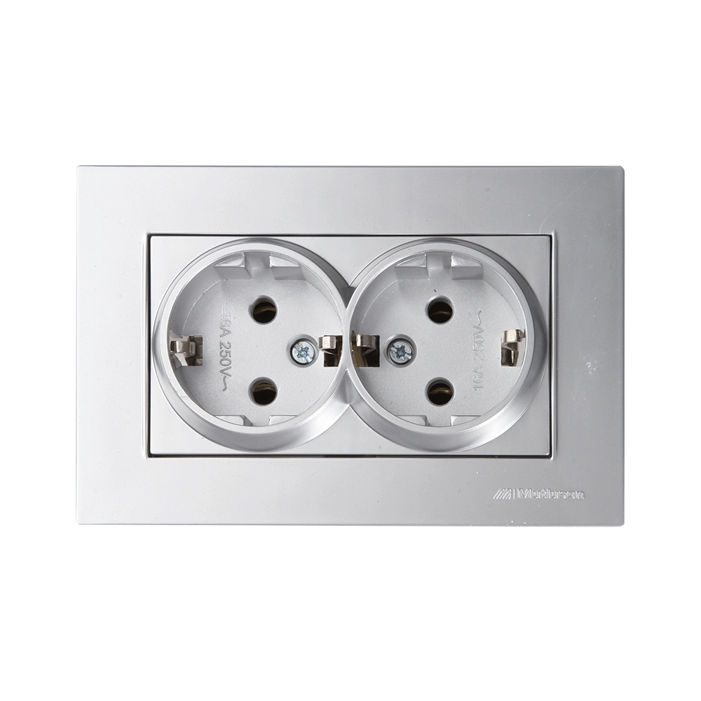 Priză shuko dublă 16A Inox Rita Mutlusan