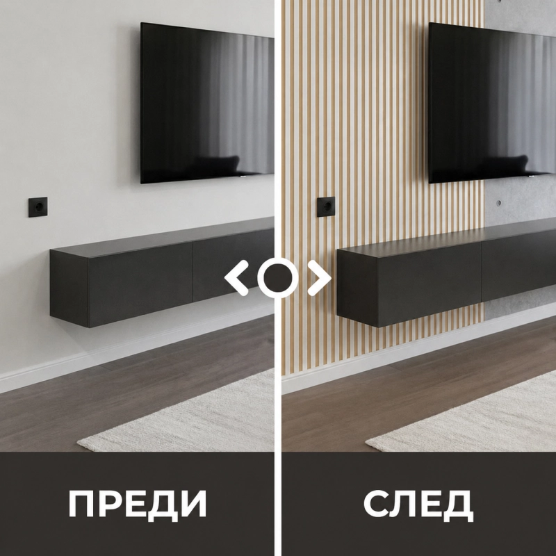 Panou acustic din MDF 60x275 cm + CADOU: Adeziv
