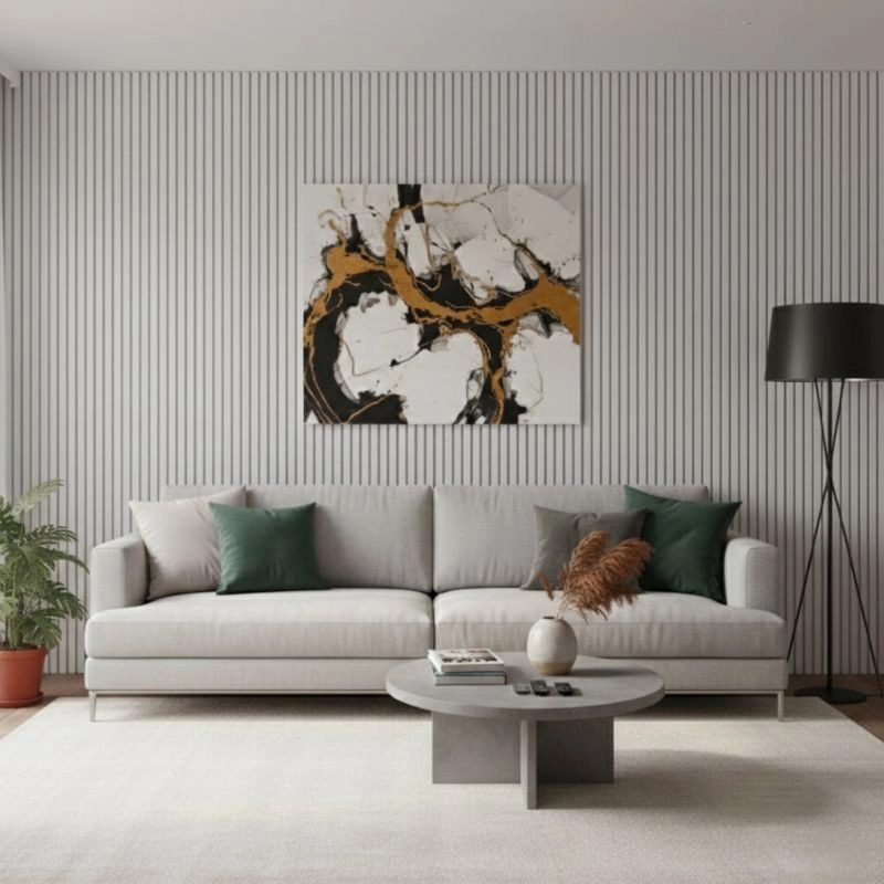 Panou MDF acustic 60x275cm alb