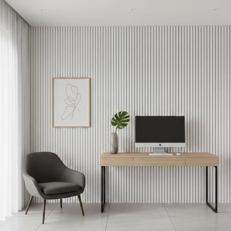 Panou MDF acustic 60x275cm alb