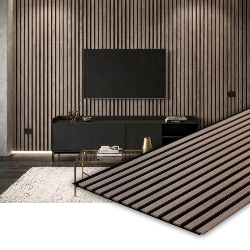 Panou MDF acustic 60x275cm Vintage + CADOU: Lipici de montare