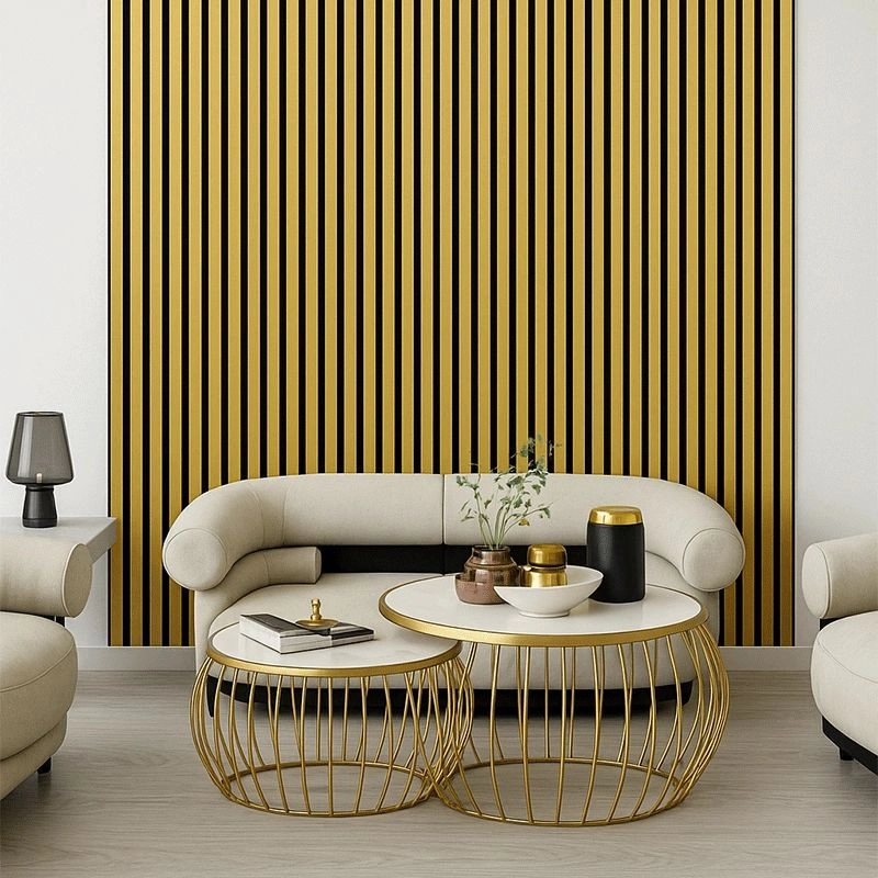 Panou MDF acustic 60x275cm Gold