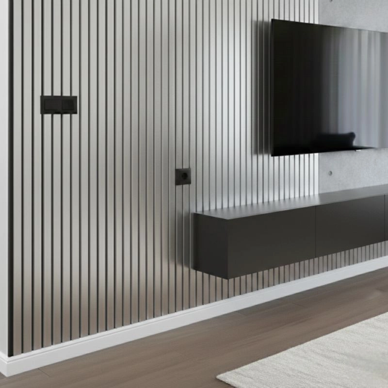 Panou MDF acustic 60x275cm argintiu