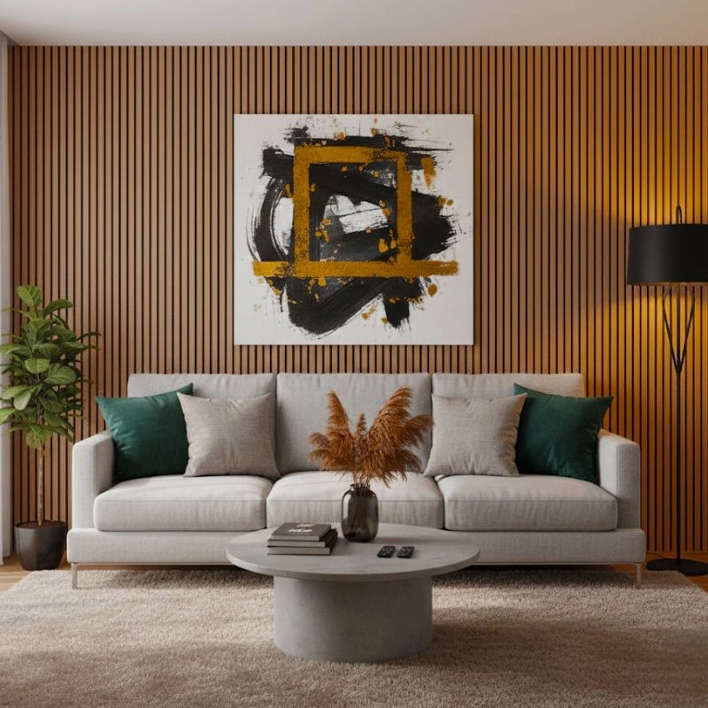 Panou MDF acustic 60x275cm Teak