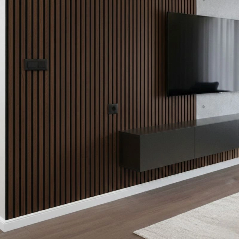 Panou MDF acustic 60x275cm nuc închis