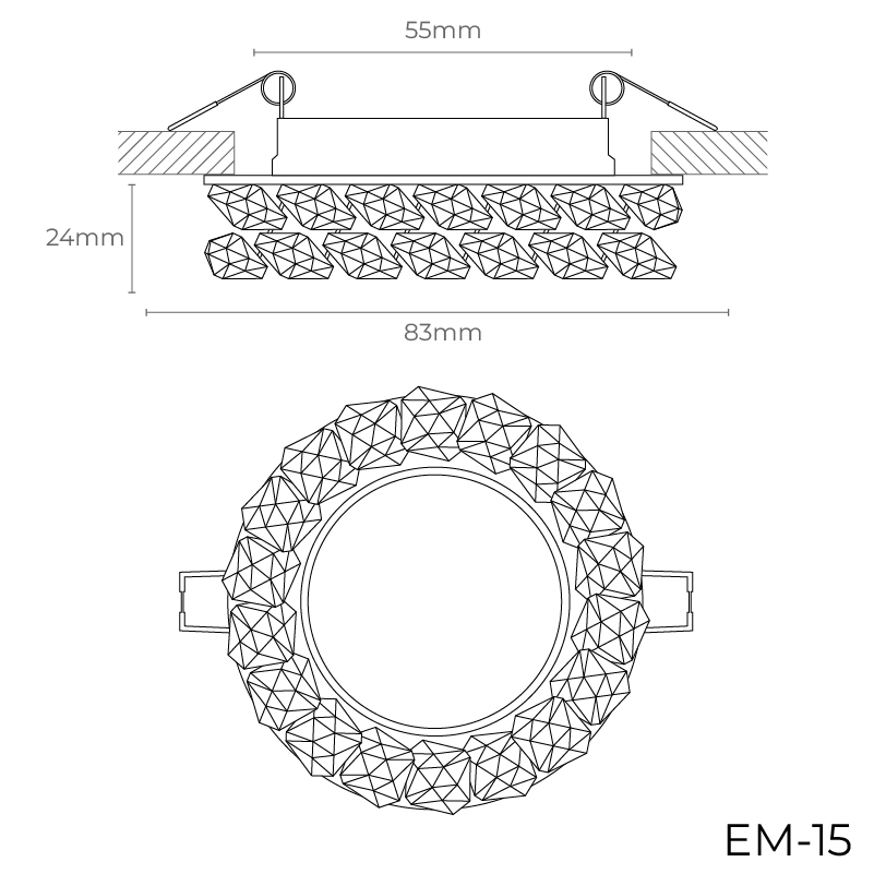 Lună de cristal crom