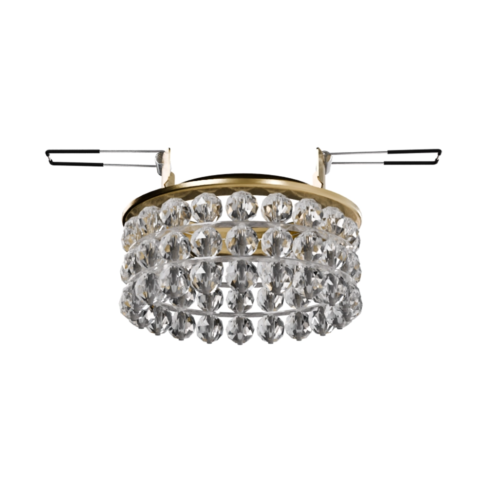 Lună cristal aur rotund