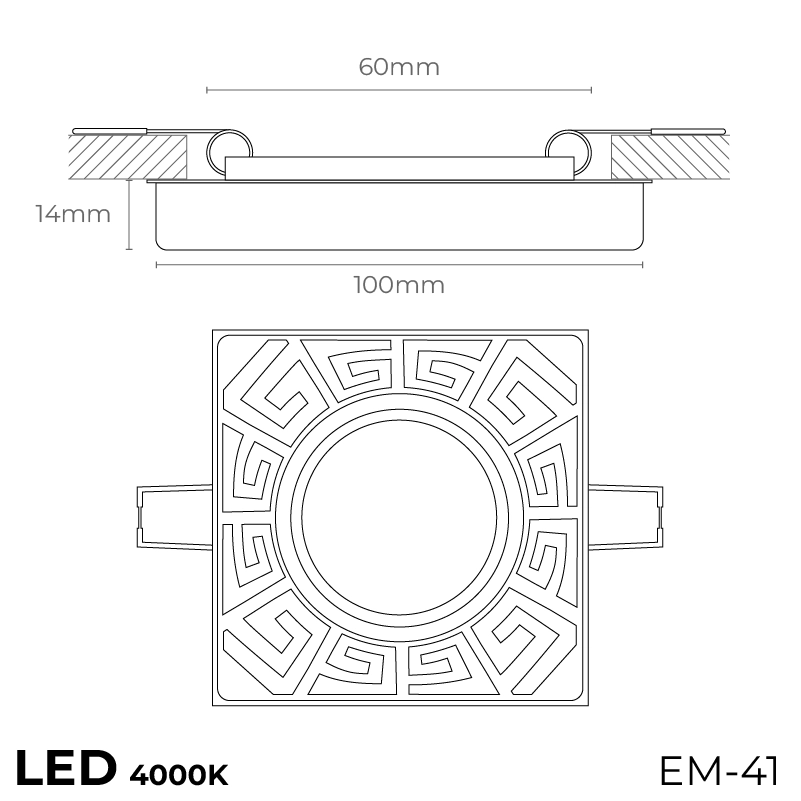 Lună de cristal pătrat