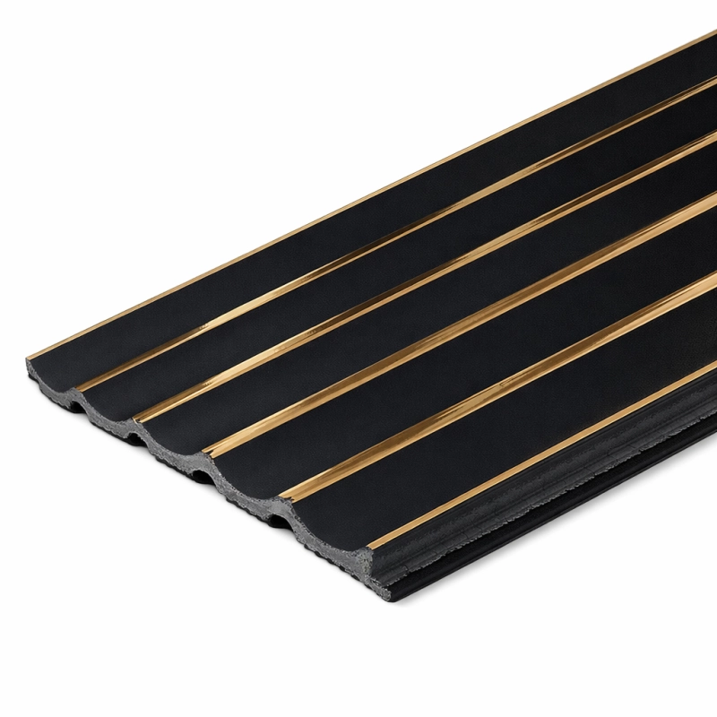 Panou decorativ liniar din PVC Mona negru