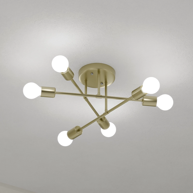 Candelabru 6xE27 (60x23cm) Aur