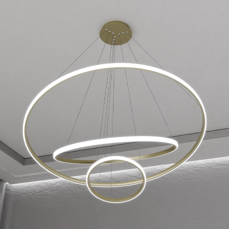 Candelabru LED 3 runde (20+40+60cm) Aur