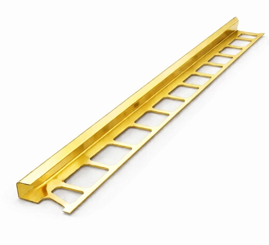 Colț exterior din aluminiu - Aur lustruit